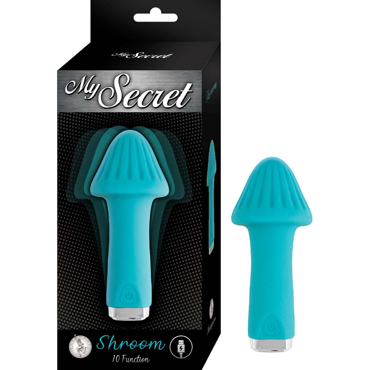 My Secret Shroom (Aqua) – Waterproof Vibrator > Vibrators > Standard Vibrators - Tophatter Daily Deals