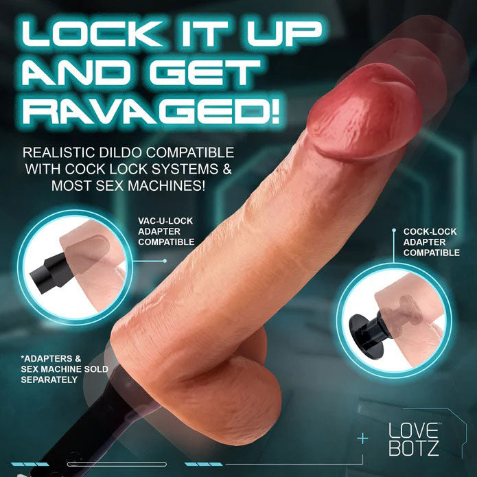 Cock Lock Dildo with Balls (Light Pink) – 8 Inch Realistic Dildo > Dildos > Realistic Dildos - Tophatter Daily Deals