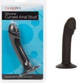 CalExotics Silicone Curved Anal Stud Black Smooth Silicone with Suction Cup Base 5 Inch > Anal Range > Butt Plugs - Tophatter Daily Deals