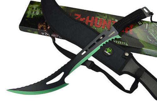 24" FULL TANG Tactical Survival Zombie MACHETE w/ Sheath Knife Sword Knife-Machete - Tophatter Daily Deals