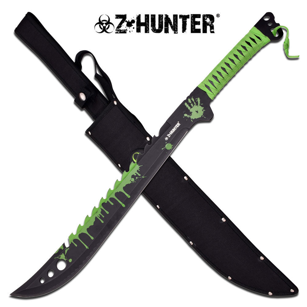 25" FULL TANG Tactical Survival Zombie MACHETE Eradicator w/ Sheath Knife-Machete - Tophatter Daily Deals