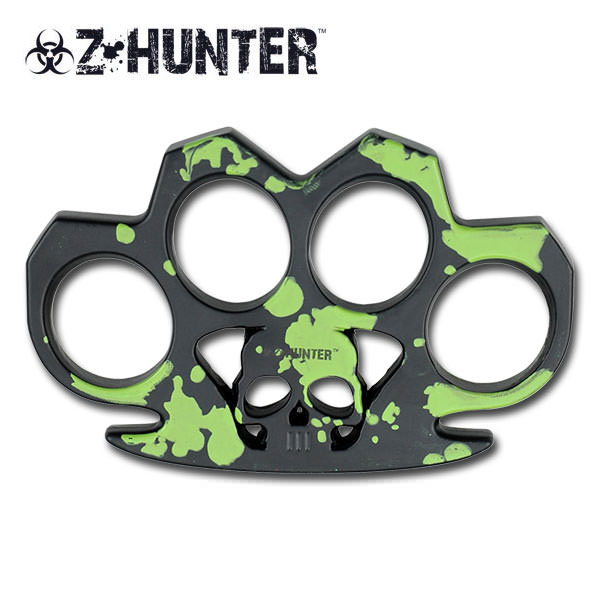 Zombie Green and Black Skull Head Knuckle Belt Buckle - Tophatter's Guns'N'Weapons Store - FREE SHIPPING Collectible Weapons - Tophatter Daily Deals