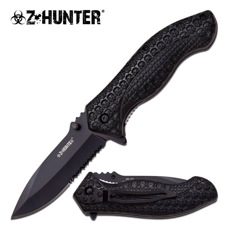 Z Hunter 4.5 Inch Closed Spring Assisted Opening Knife Collectible Weapons - Tophatter Daily Deals