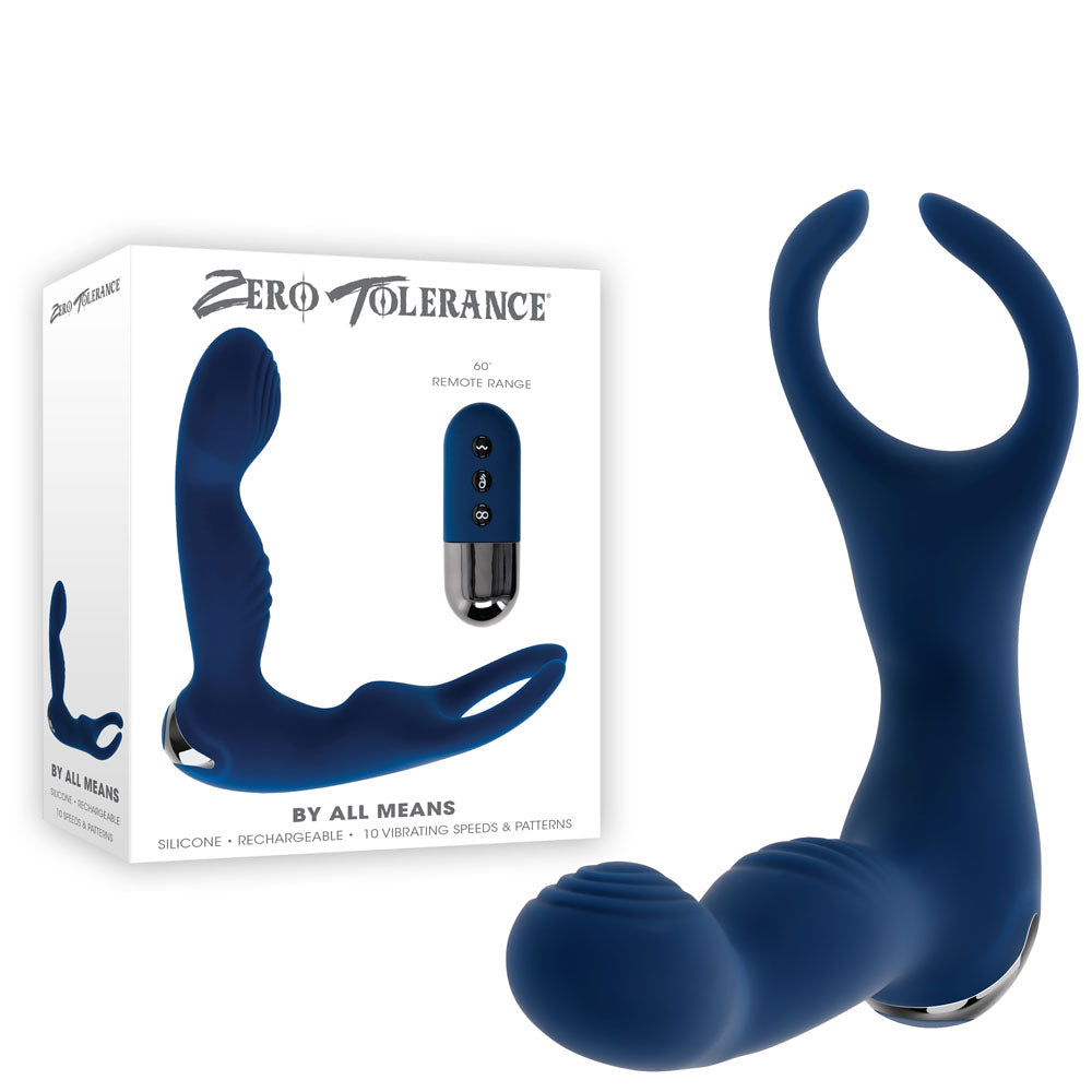 Zero Tolerance By All Means – USB Rechargeable Remote-Controlled 13.4 cm Prostate Massager with Cock Ring > Anal Range > Prostate Plugs - Tophatter Daily Deals