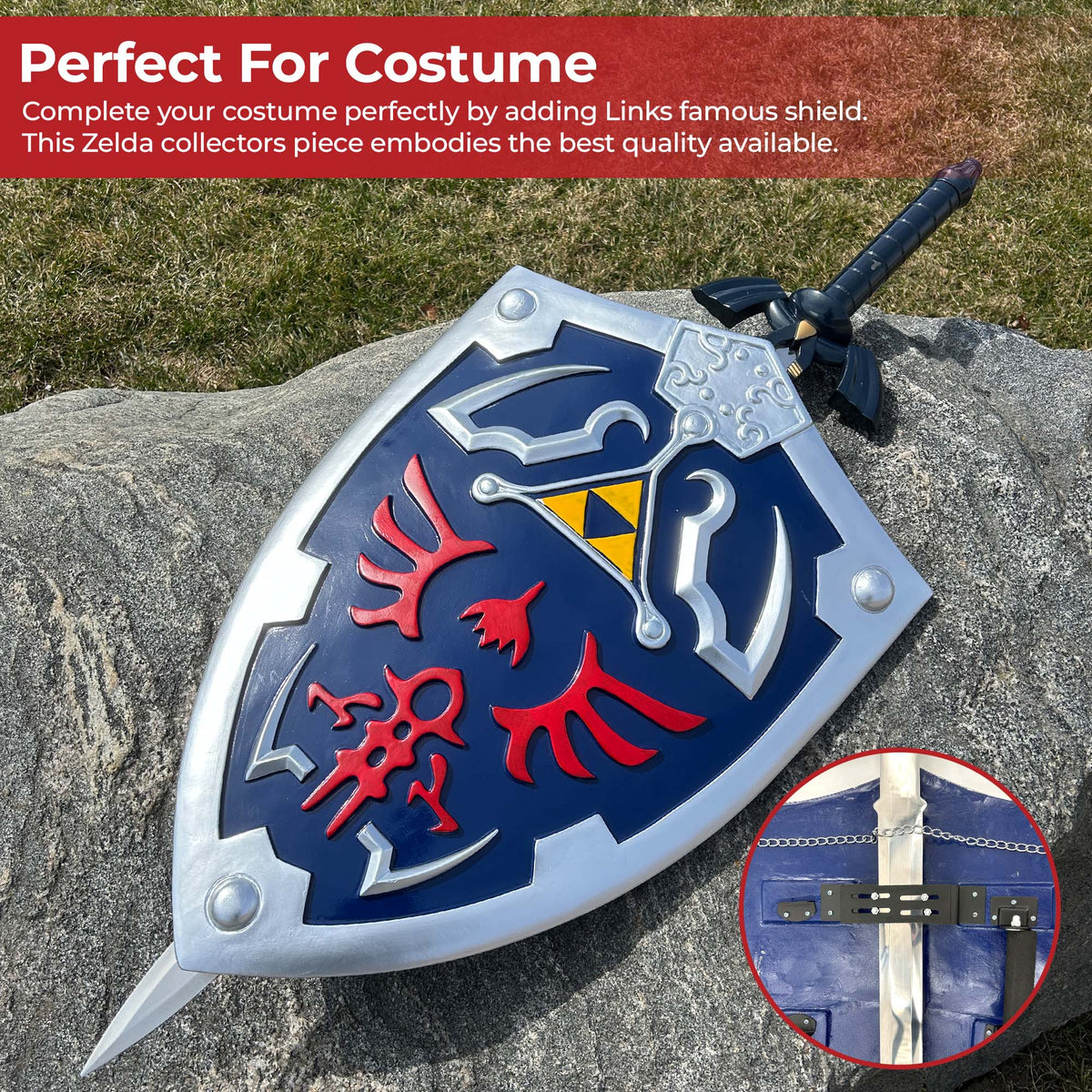Zelda Hylian Link Triforce Shield swords - Tophatter Daily Deals