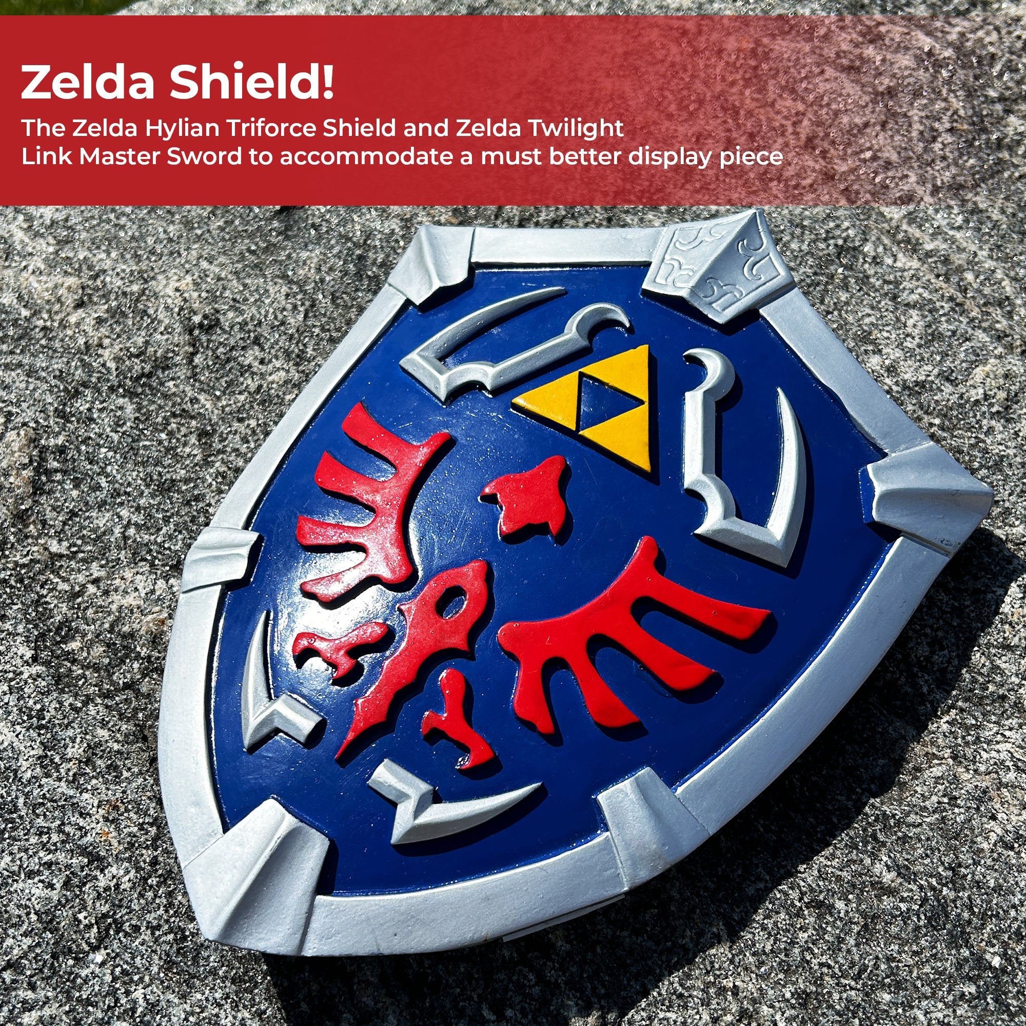 Zelda Hylian Shield & Swords Wall Display Set swords - Tophatter Daily Deals