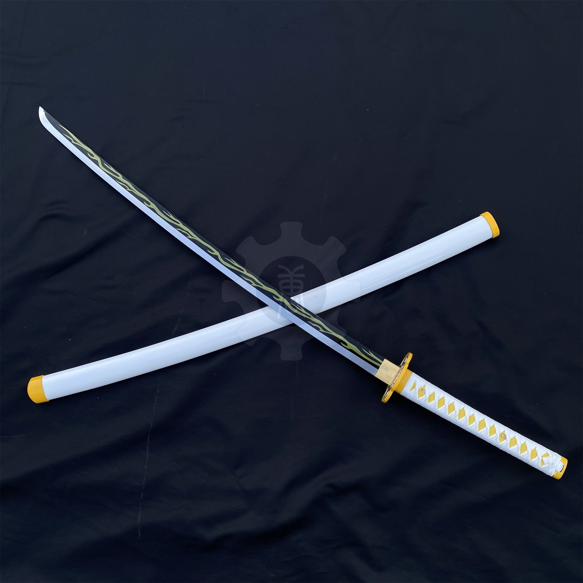 Zenitsu Nichirin Sword Katana Carbon Steel 1045 Version - Tophatter Daily Deals