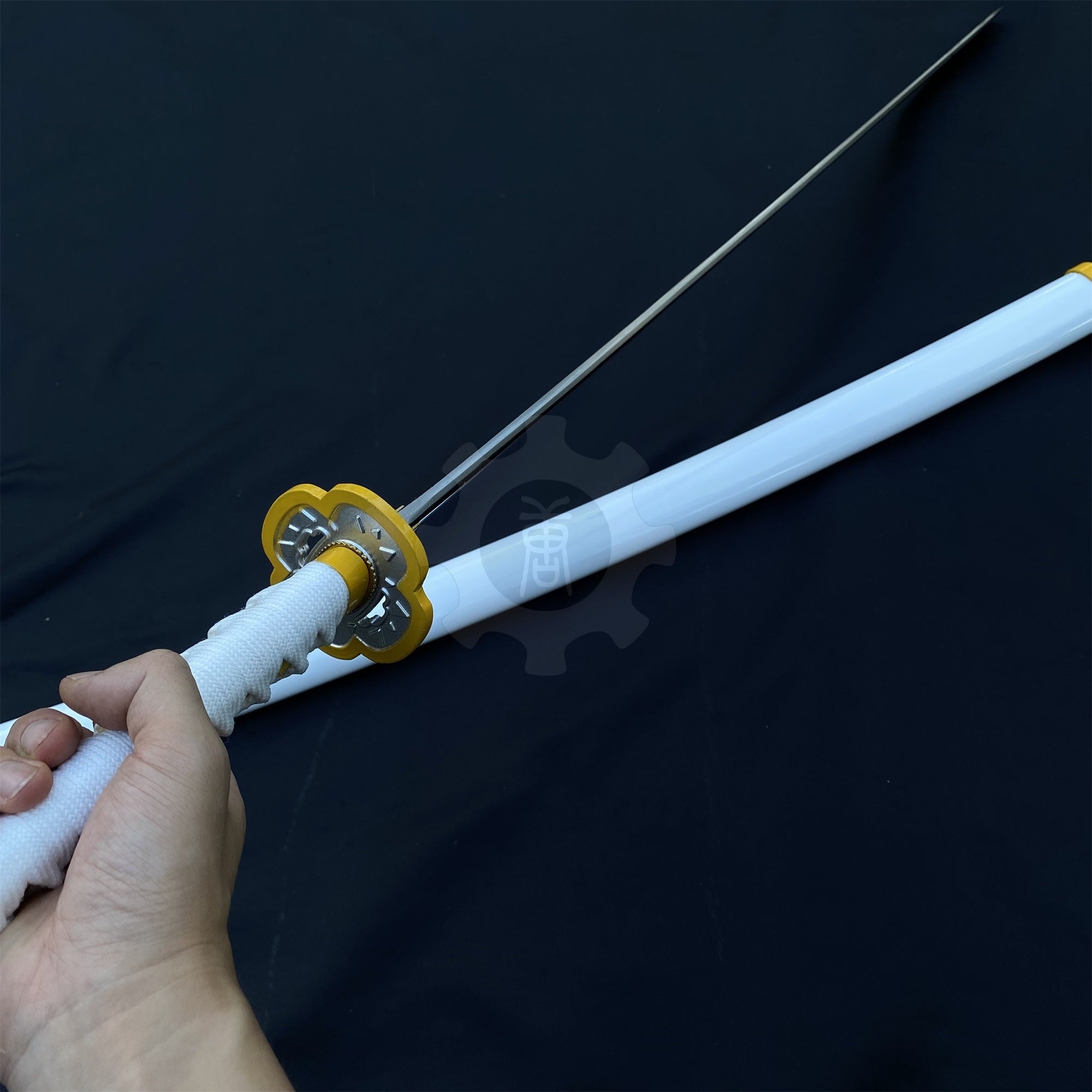 Zenitsu Nichirin Sword Katana Carbon Steel 1045 Version - Tophatter Daily Deals