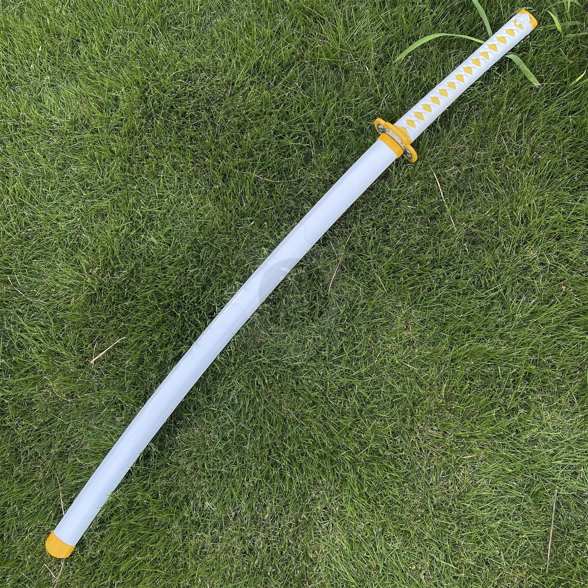 Zenitsu Nichirin Sword Katana Carbon Steel 1045 Version - Tophatter Daily Deals