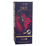 Chic Poppy Navy Blue Ultra-Plush Silicone Massager with 5 Vibration Levels and Gold Accents, Rechargeable, Waterproof > Sex Toys > Massage Wands - Tophatter Daily Deals