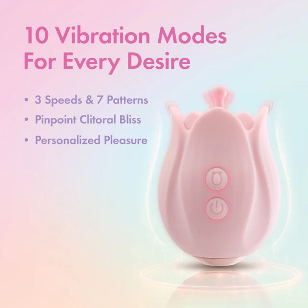 Play With Me Romantic Rose Pink Wireless Clitoral Vibrator > Sex Toys For Ladies > Rose Stimulators - Tophatter Daily Deals