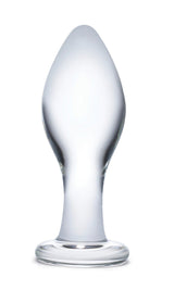 Glas 4 Inch Classic Clear Glass Butt Plug with Flared Base > Glass > Toys - Tophatter Daily Deals