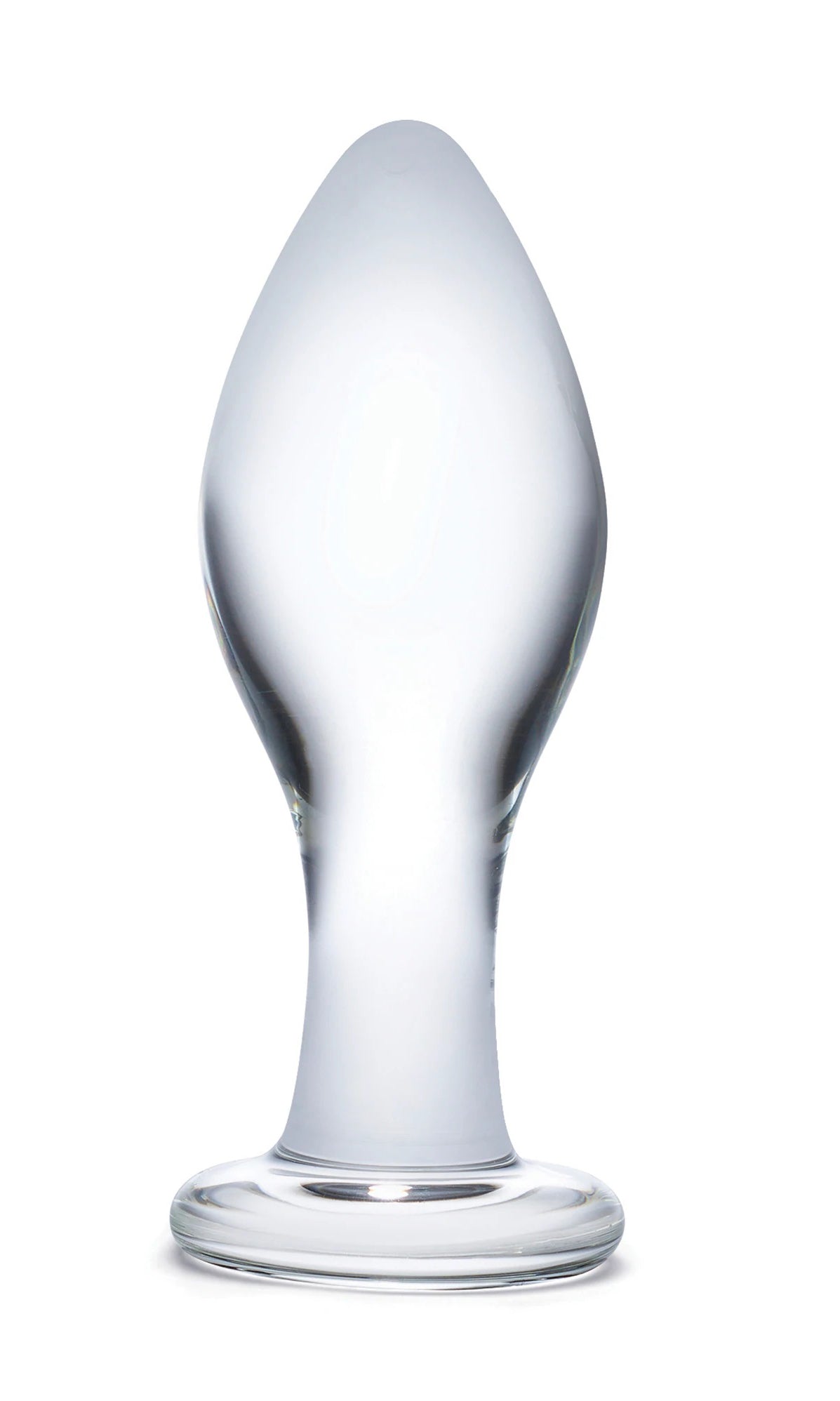 Glas 4 Inch Classic Clear Glass Butt Plug with Flared Base > Glass > Toys - Tophatter Daily Deals