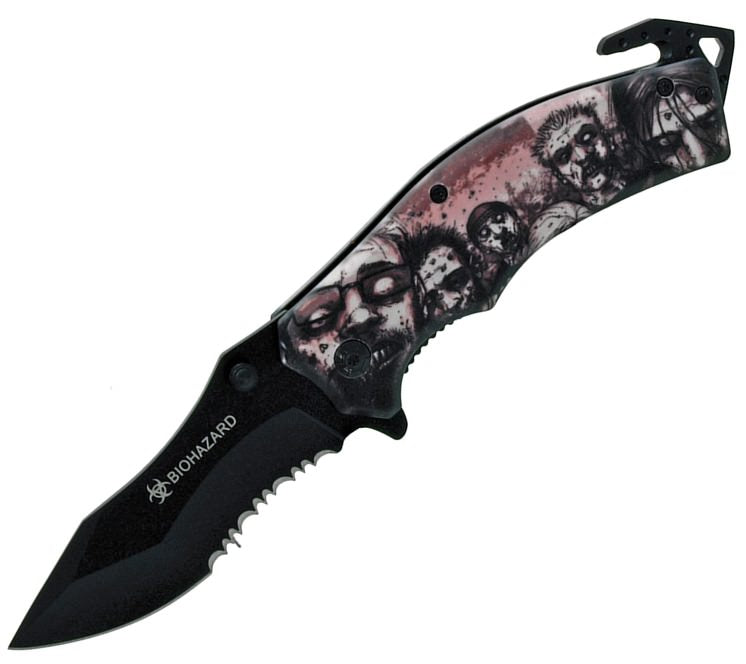 Rescue Spring Assist - 'Legal Auto Knife' - Walking Undead with Biohazard Pink Collectible Weapons - Tophatter Daily Deals