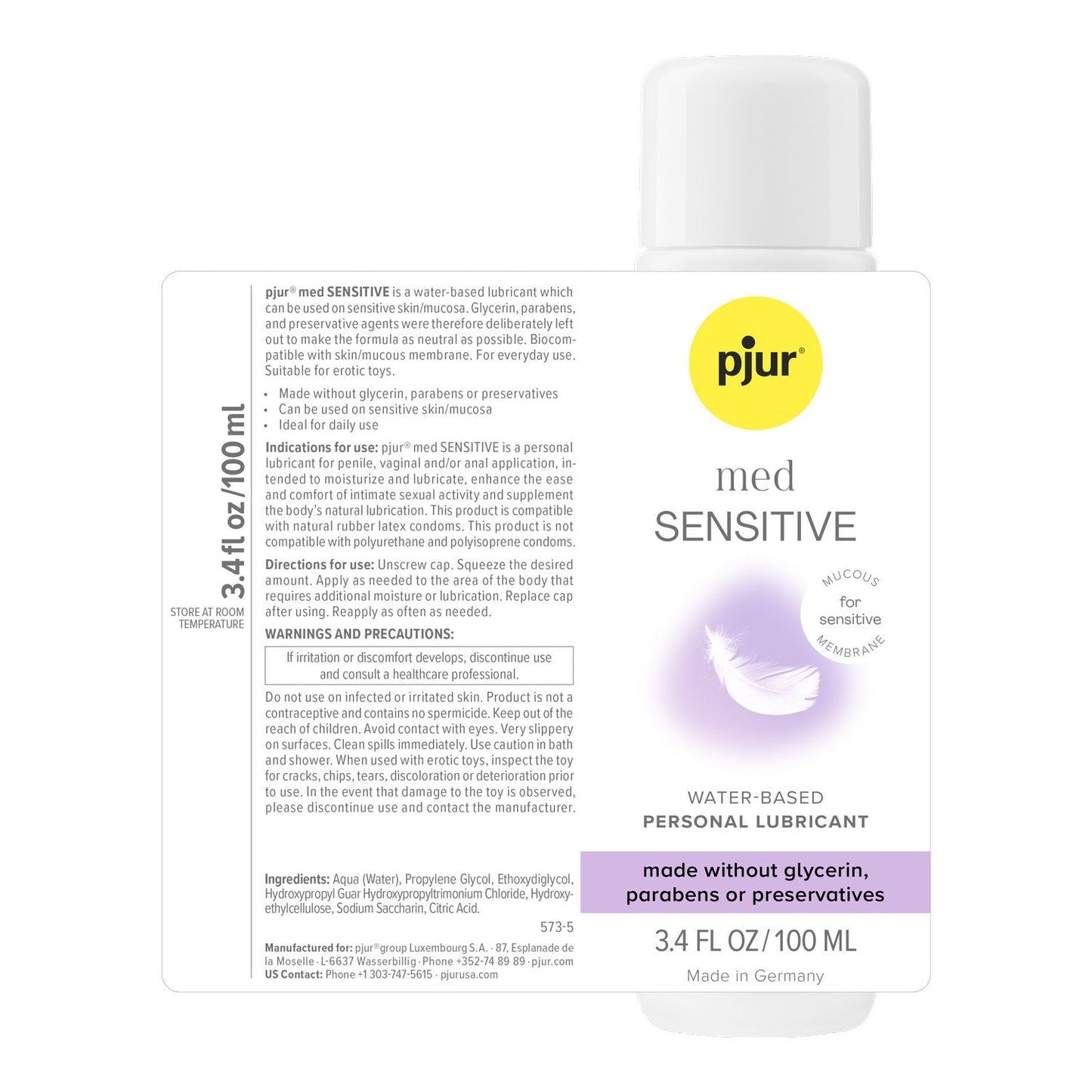 Pjur Med Sensitive Glide – Water-Based Personal Lubricant 3.4 Fl Oz (100ml) > Lube > Water Based - Tophatter Daily Deals