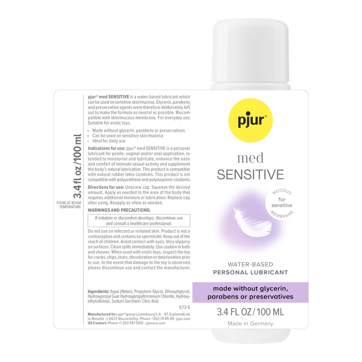 Pjur Med Sensitive Glide – Water-Based Personal Lubricant 3.4 Fl Oz (100ml) > Lube > Water Based - Tophatter Daily Deals