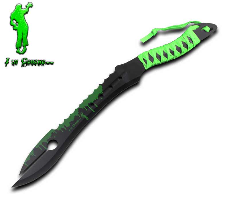 I'm Coming.... Zombie Killer Full Tang Fantasy Machete Sword Collectible Weapons - Tophatter Daily Deals