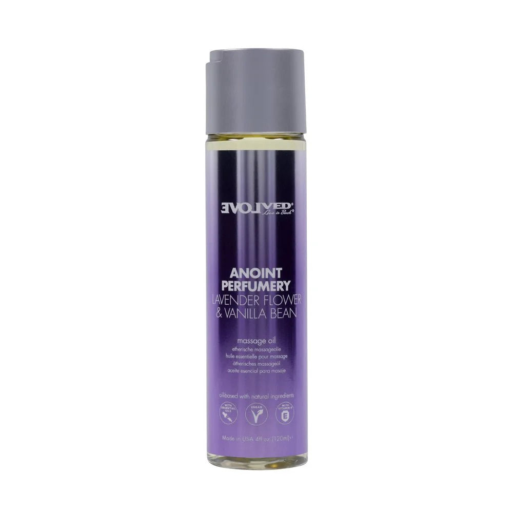 Evolved Anoint Perfumery (Lavender Flower & Vanilla Bean) – Massage Oil 120ml > Essentials > Massage Oil - Tophatter Daily Deals