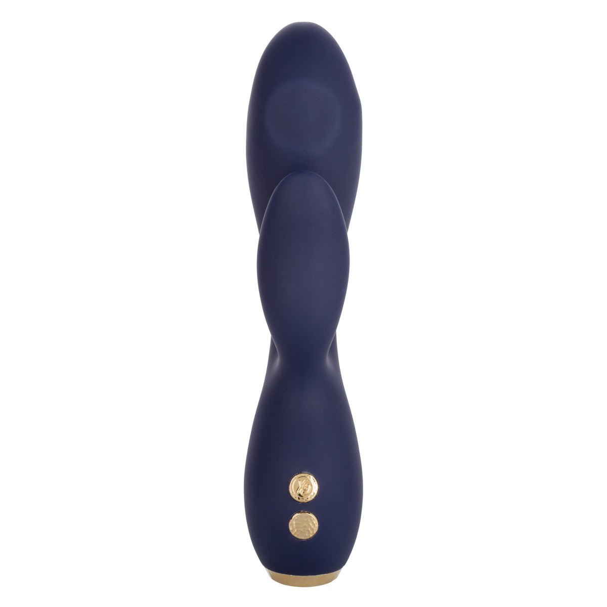 Chic Blossom Navy Blue Flexible Silicone Dual Motor Vibrator with Gold Accents, 10 Speeds, Waterproof and Rechargeable > Vibrators > Ladies > Rabbit - Tophatter Daily Deals