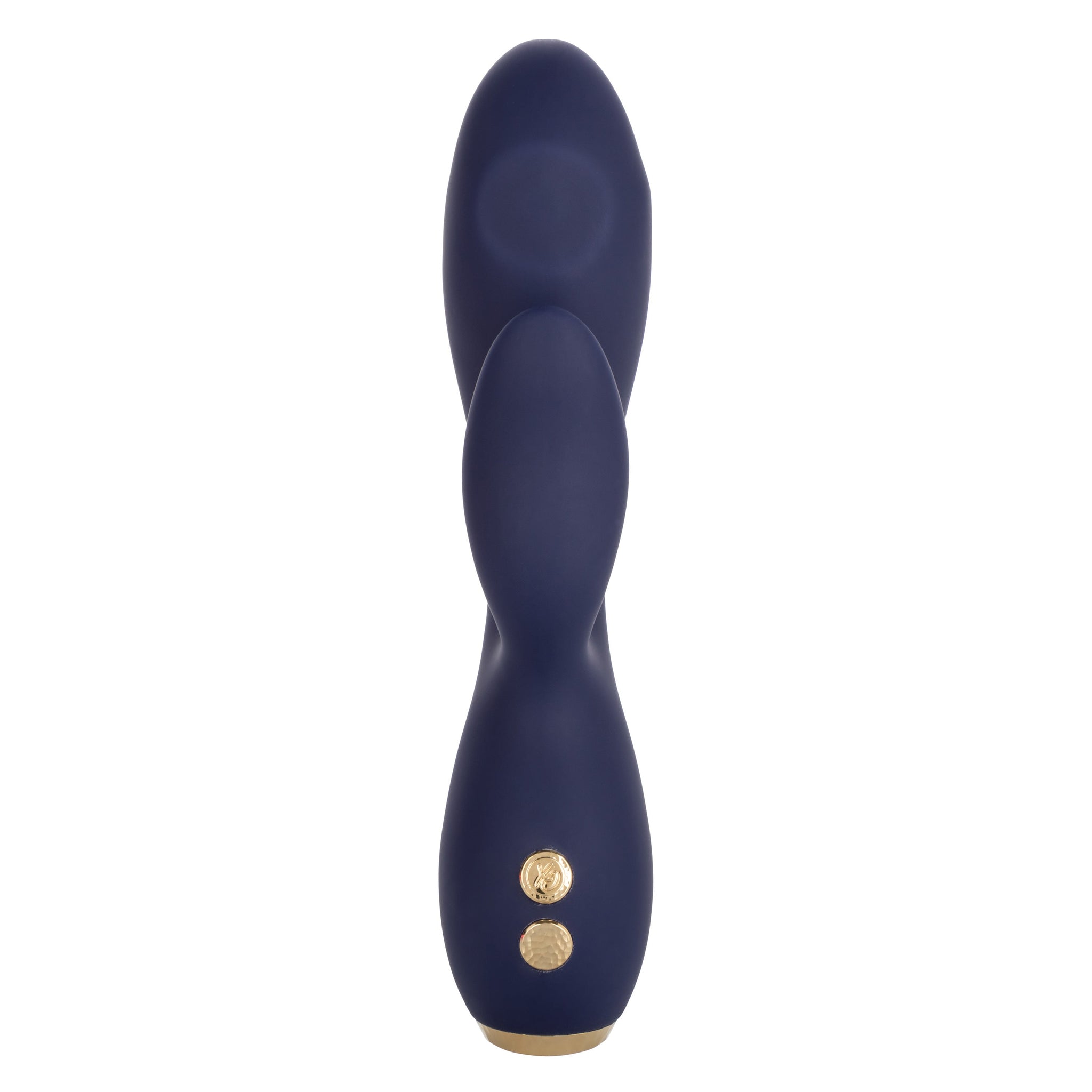 Chic Blossom Navy Blue Flexible Silicone Dual Motor Vibrator with Gold Accents, 10 Speeds, Waterproof and Rechargeable > Vibrators > Ladies > Rabbit - Tophatter Daily Deals