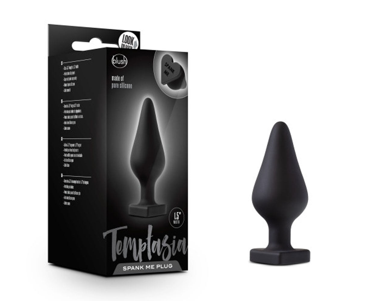 Temptasia Spank Me Butt Plug Black for Intense Pleasure and Sensation > Anal Range > Butt Plugs - Tophatter Daily Deals