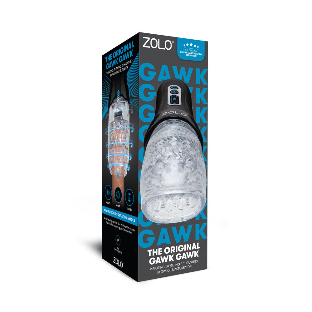 Zolo The Original Gawk Gawk – USB Rechargeable Vibrating Rotating Thrusting Masturbator > Sex Toys For Men > Masturbators Premium - Tophatter Daily Deals