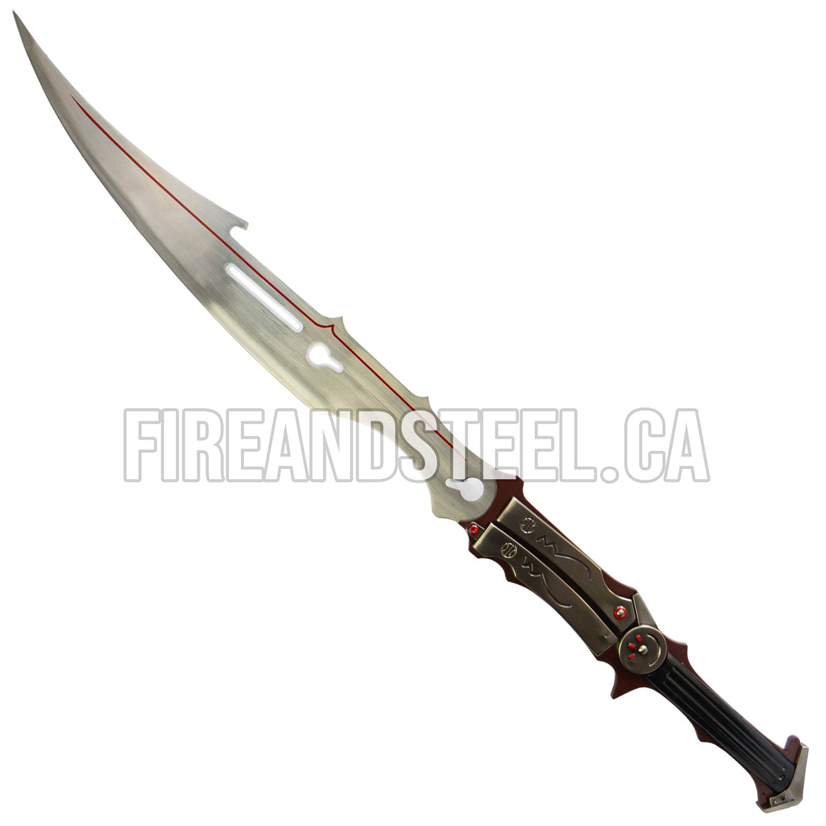 Lightning's "Blazefire Saber" Gunblade Replica Video Game Sword - Tophatter Daily Deals