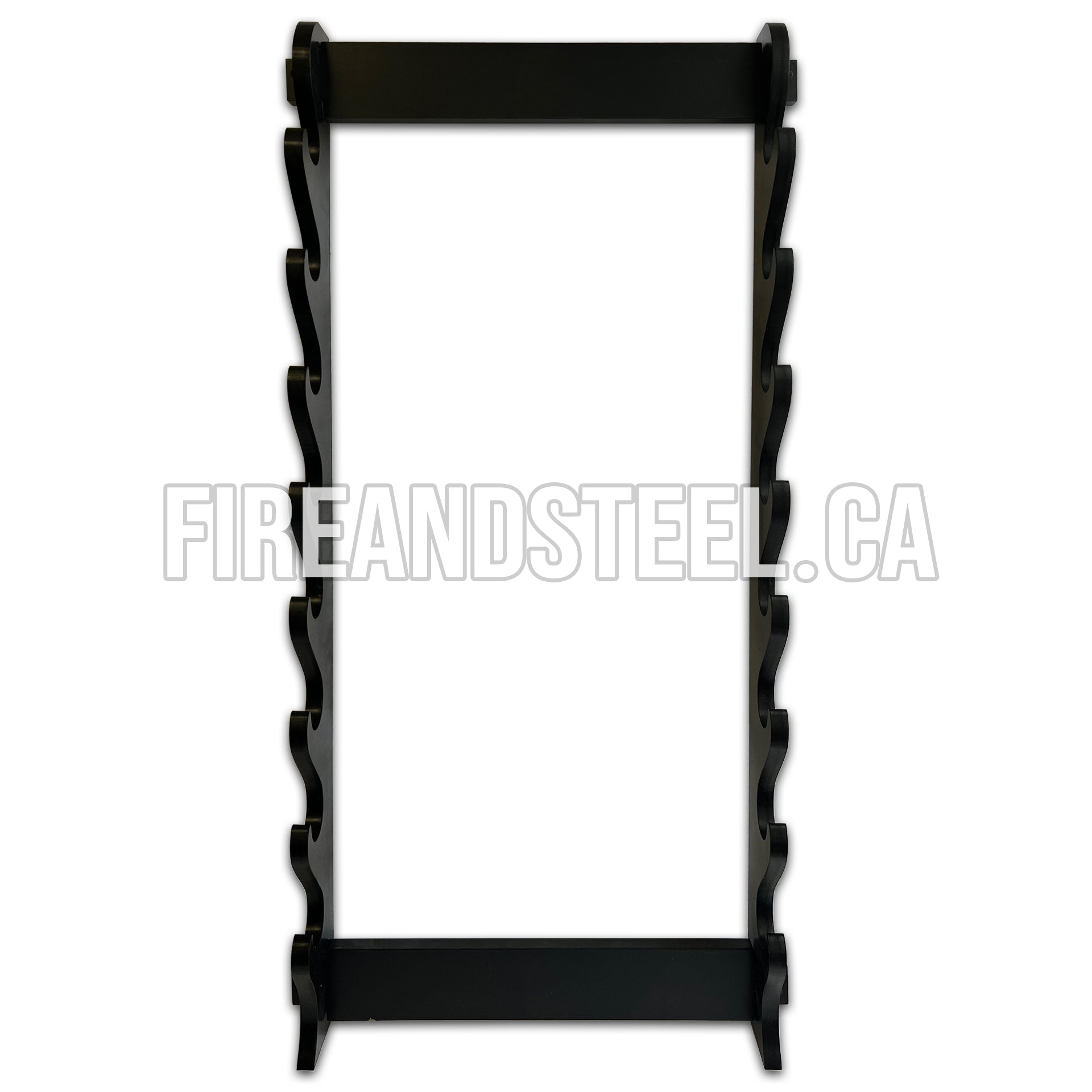 Fire and Steel - 8 Tier Wall-Mounted Sword Stand Fire and Steel Exclusive - Tophatter Daily Deals