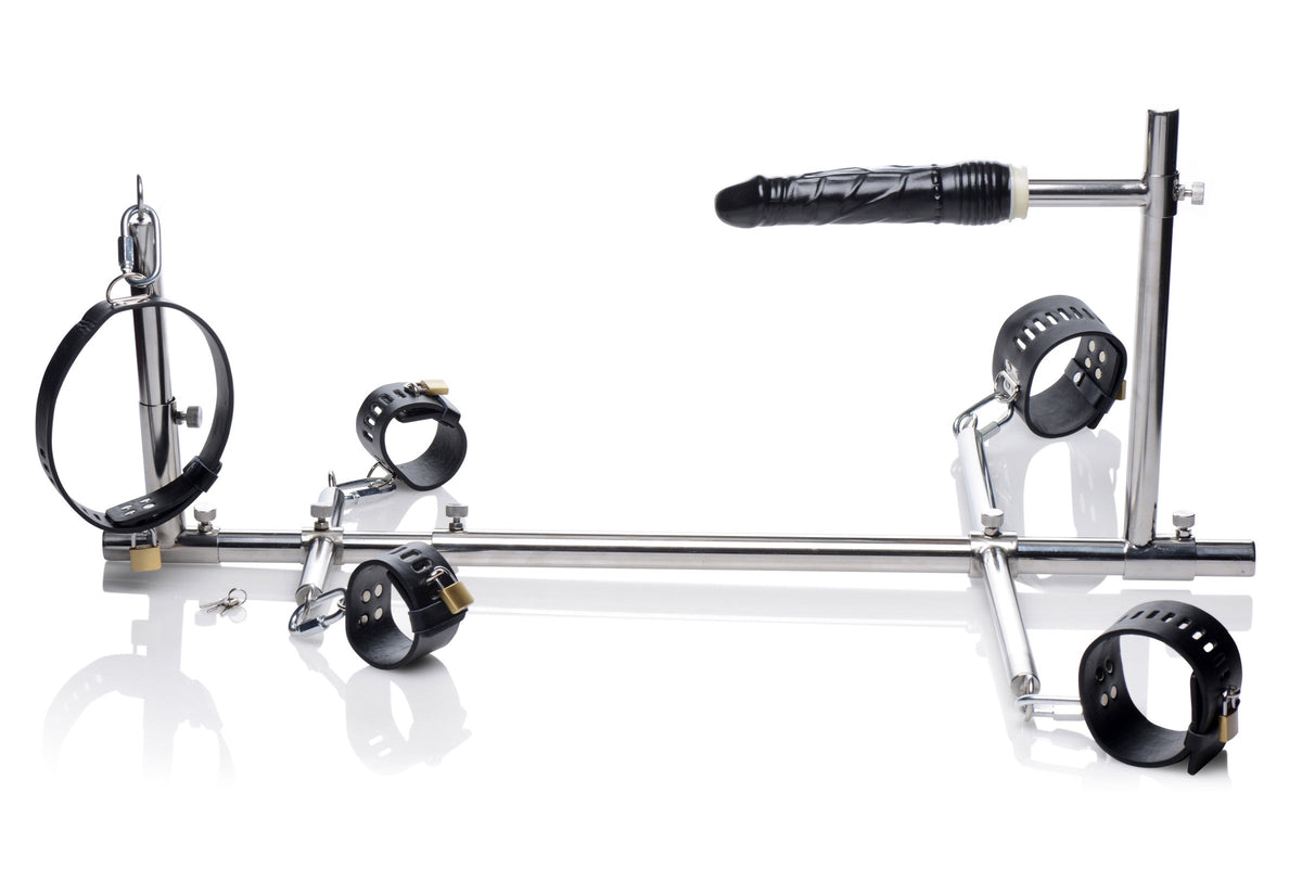 Master Series Imprisoned Metal Stockade with Dildo for Adventurous Couples > Sex Toys > Sex Furniture - Tophatter Daily Deals