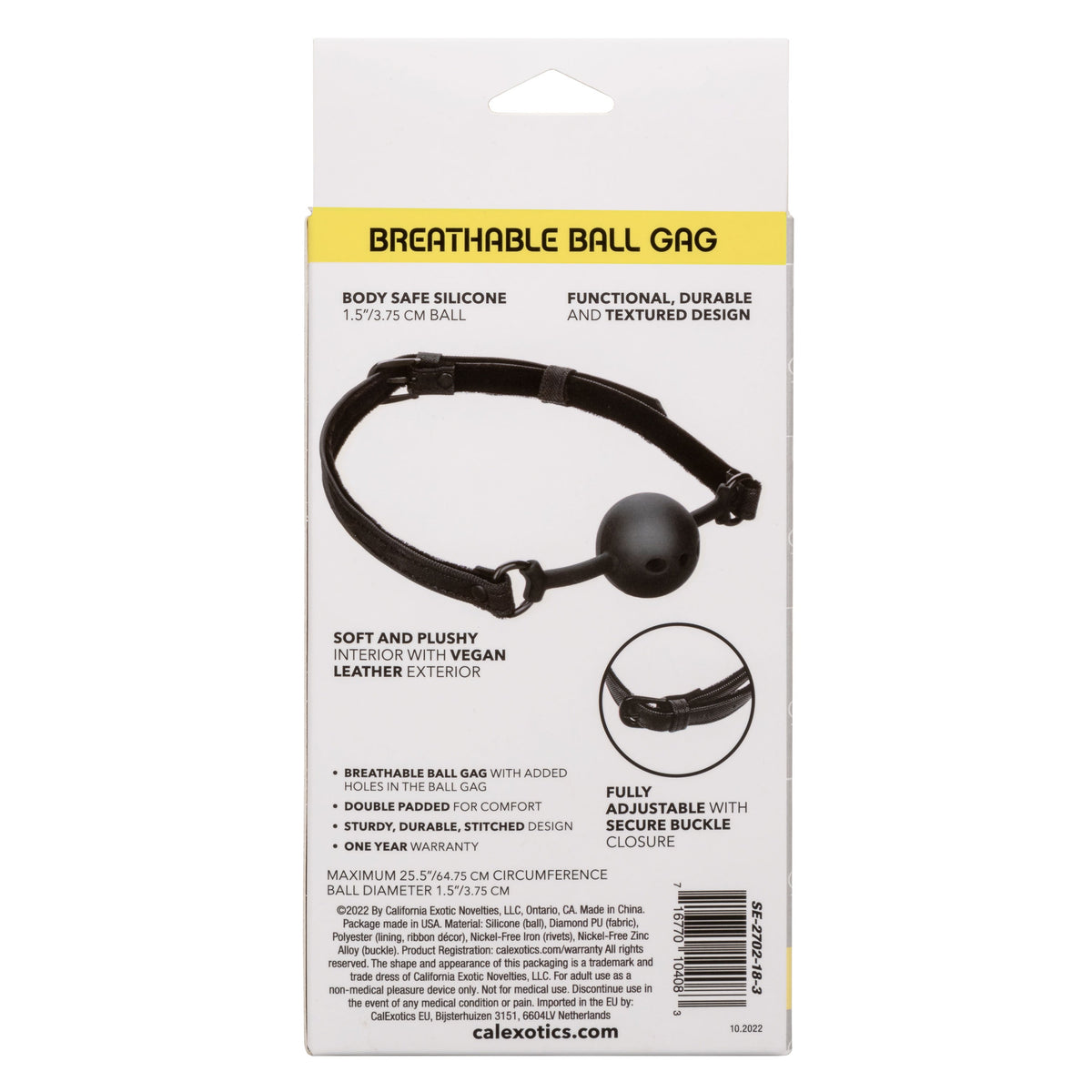 Boundless Breathable Ball Gag – Adjustable Ball Gag > Bondage Gear > Gags and Bits - Tophatter Daily Deals