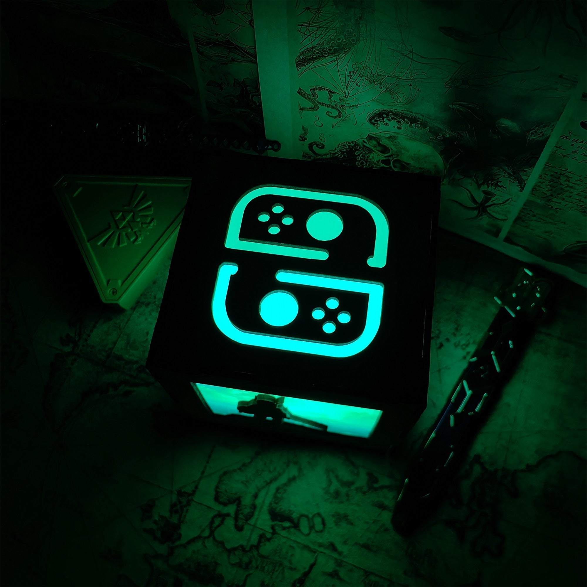 Link Figures Wood Cube Light Desk Decor - Tophatter Daily Deals