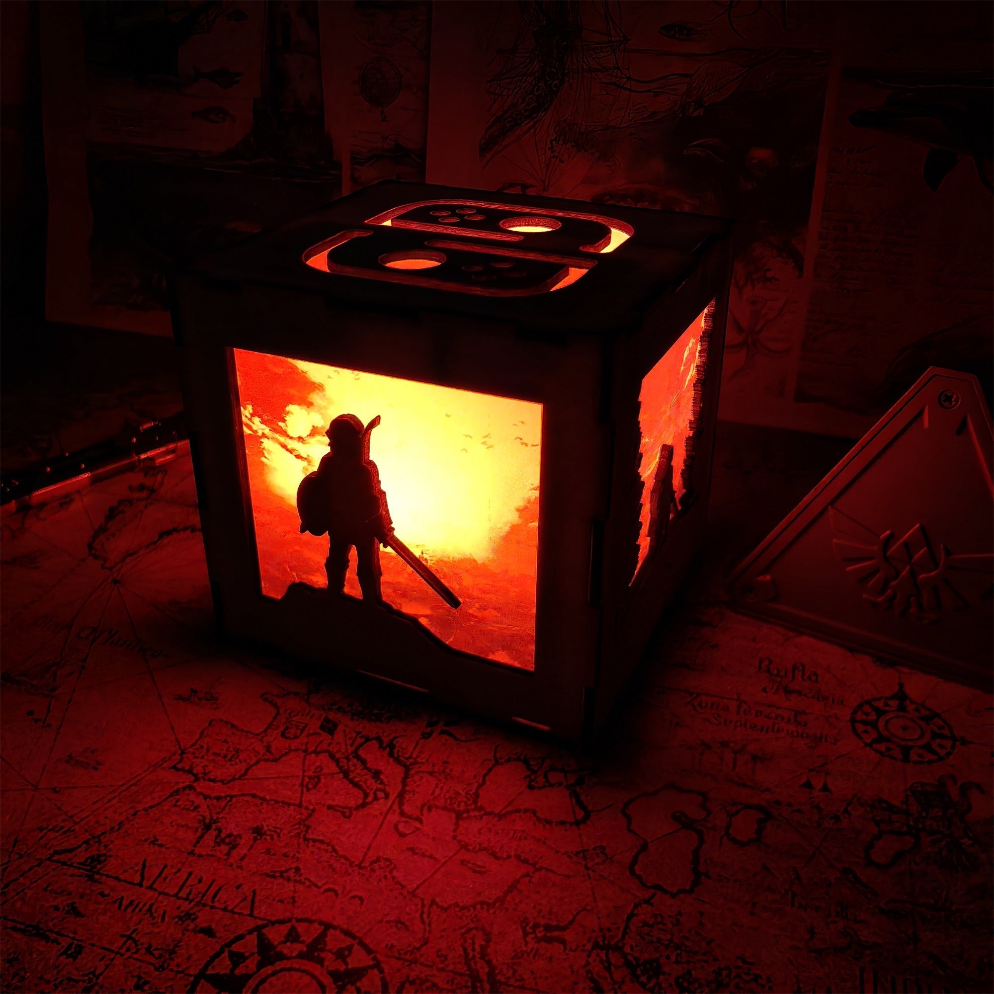 Link Figures Wood Cube Light Desk Decor - Tophatter Daily Deals