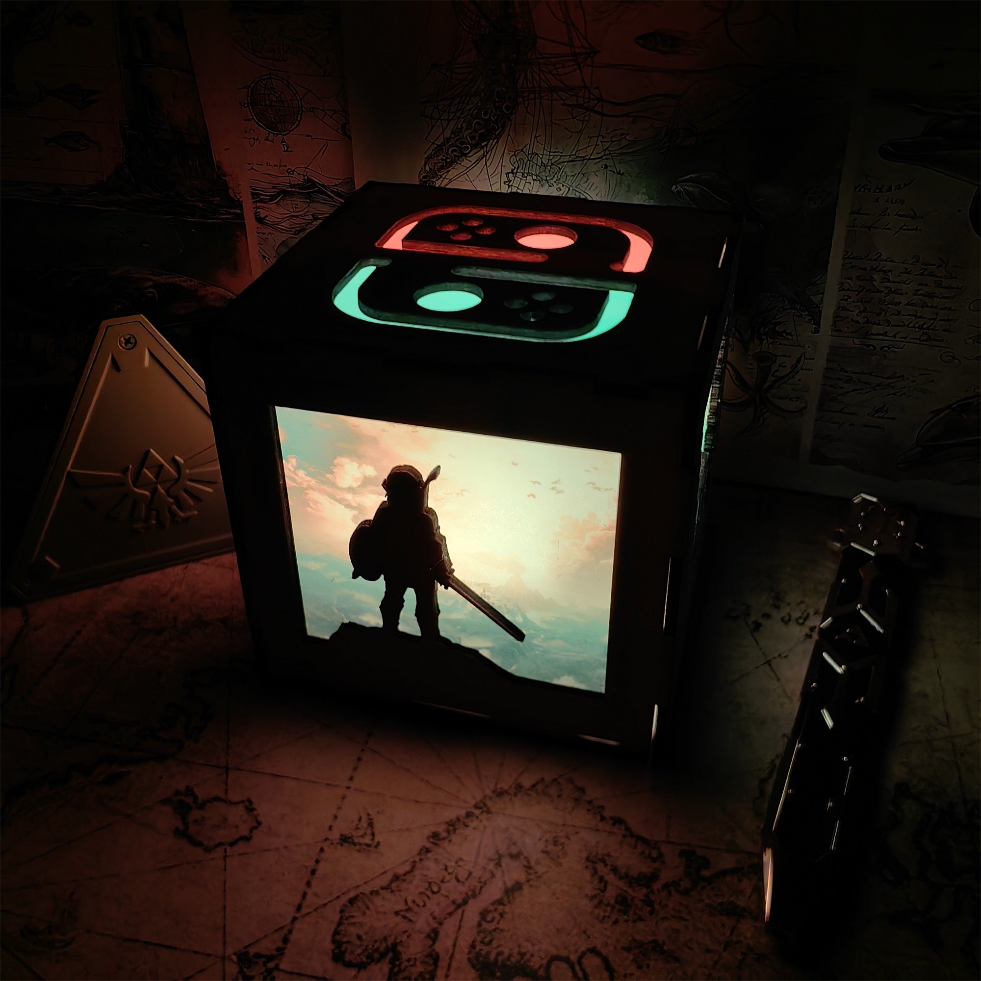 Link Figures Wood Cube Light Desk Decor - Tophatter Daily Deals