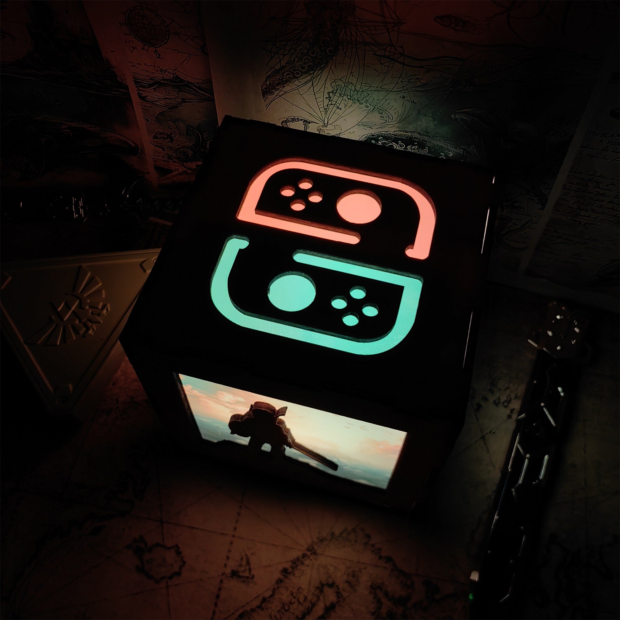 Link Figures Wood Cube Light Desk Decor - Tophatter Daily Deals