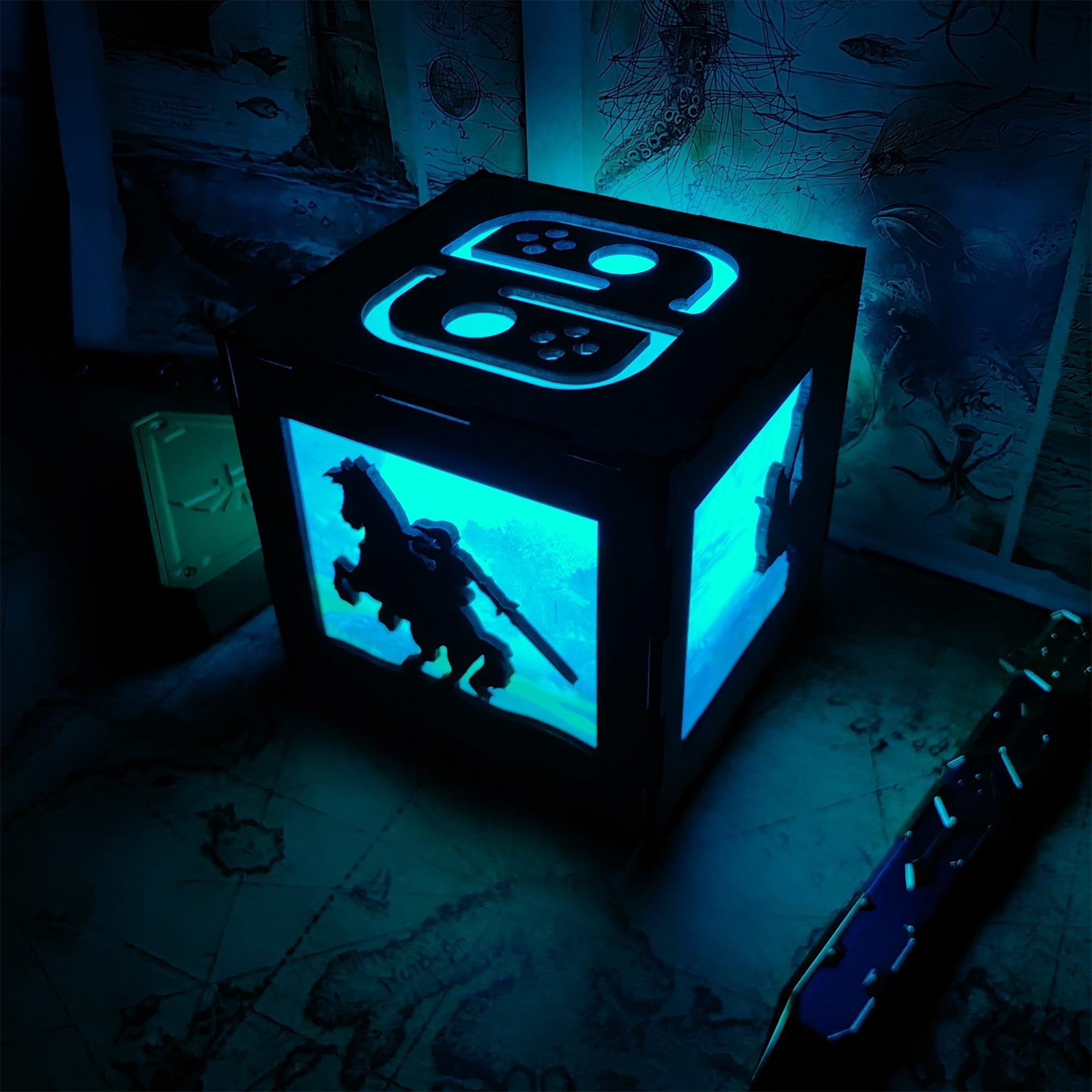 Link Figures Wood Cube Light Desk Decor - Tophatter Daily Deals