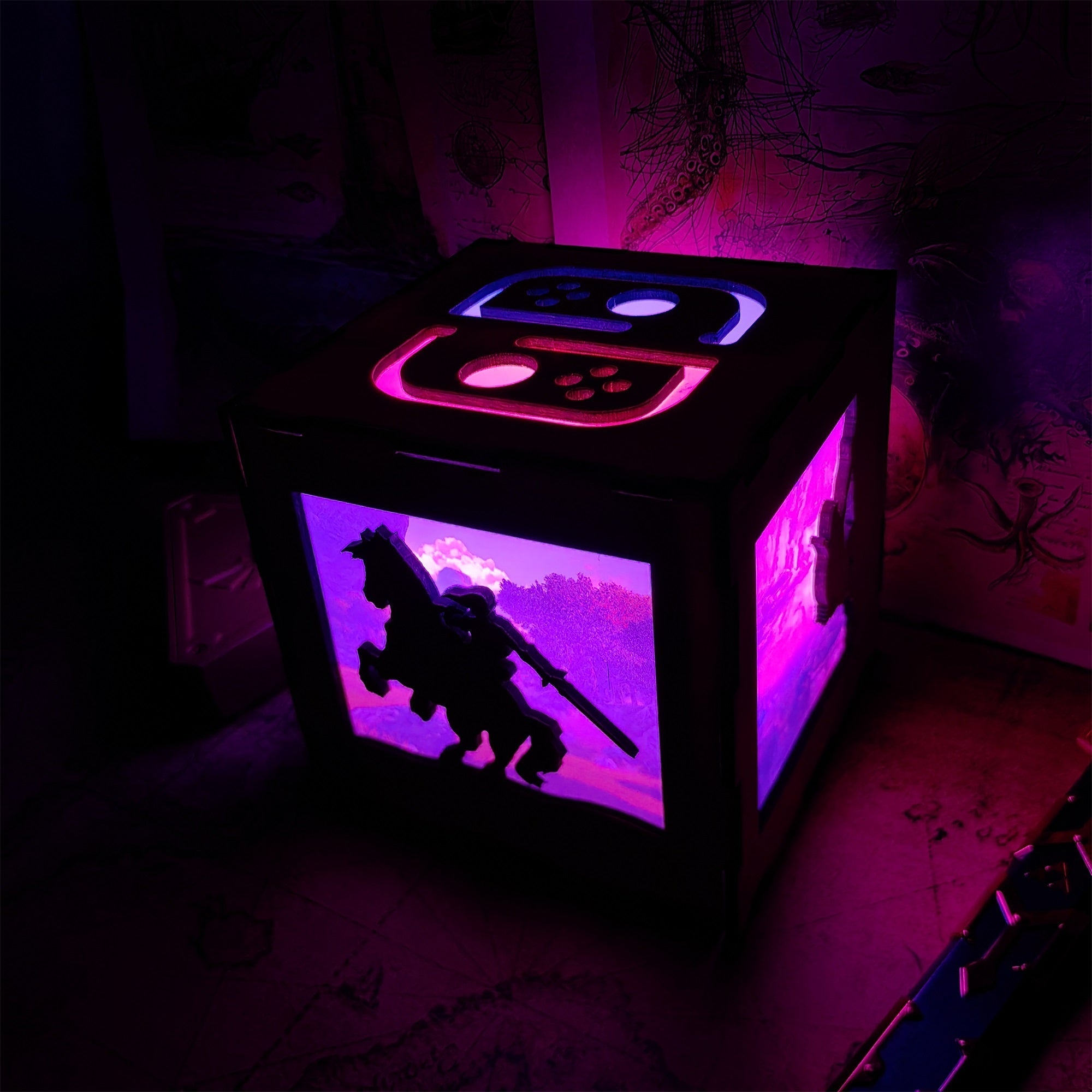 Link Figures Wood Cube Light Desk Decor - Tophatter Daily Deals