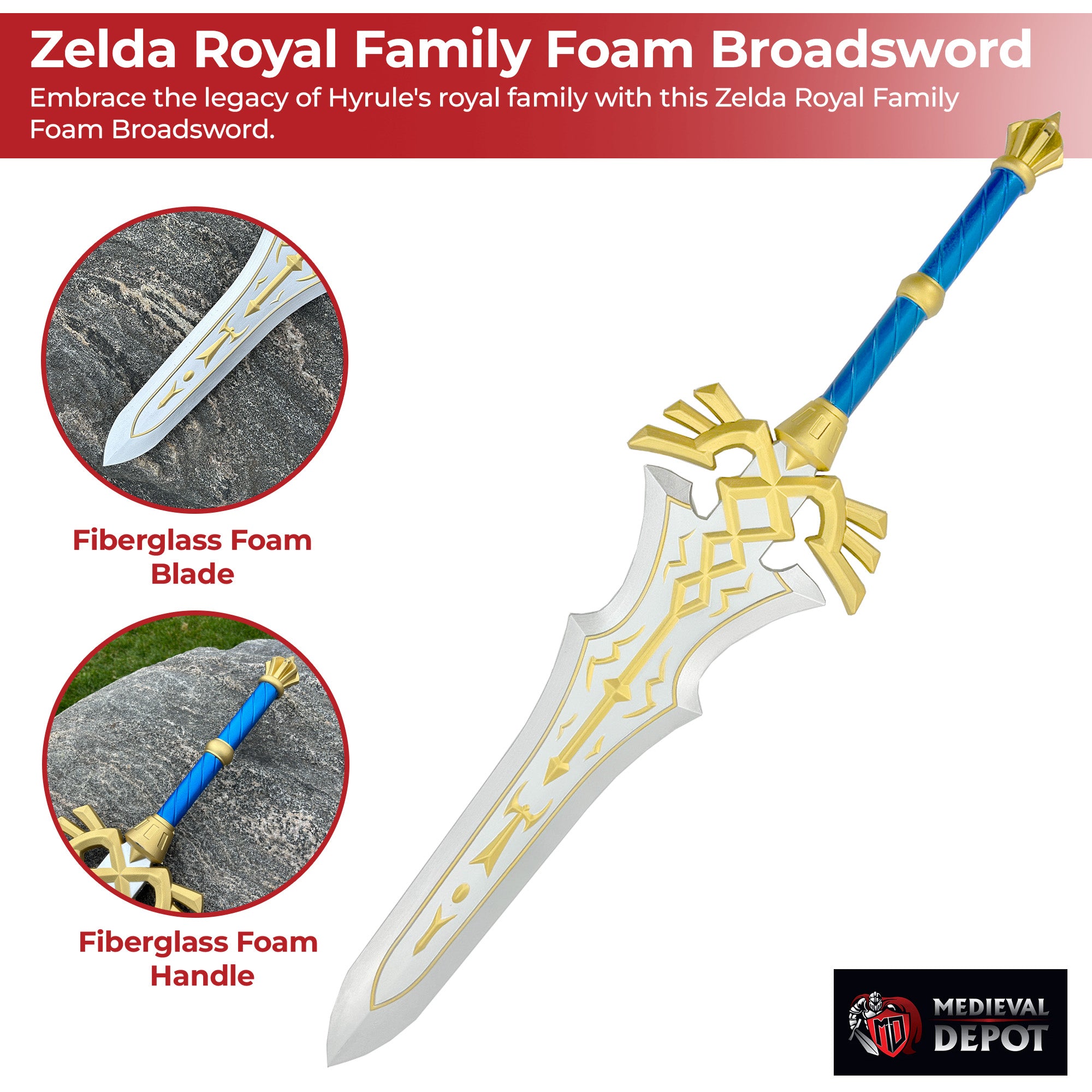 Zelda Royal Family Foam Broadsword Foam Products - Tophatter Daily Deals