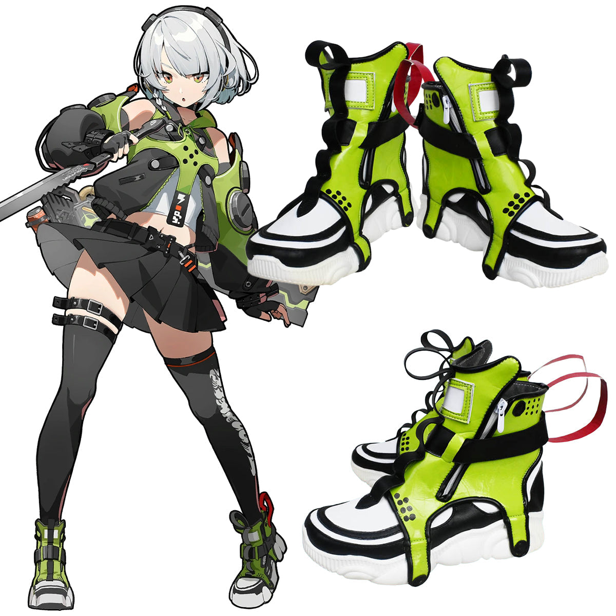 Zenless Zone Zero Gentle House Anby Demara Black Cosplay Shoes Shoes/Boots - Tophatter Daily Deals