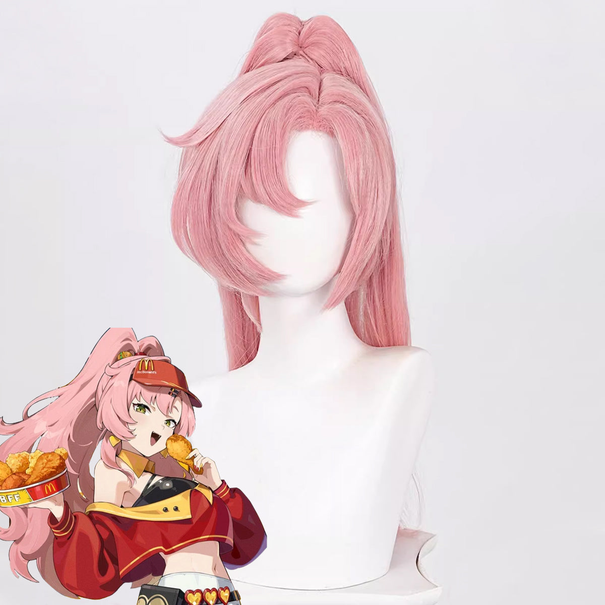 Zenless zone zero X Mcdonald's ZZZ Nicole Demara Pink Cosplay Wig Wig - Tophatter Daily Deals