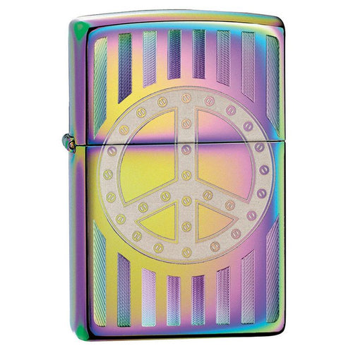 Zippo - Rivit Peace Sign - 29435 Zippo Lighter - Tophatter Daily Deals