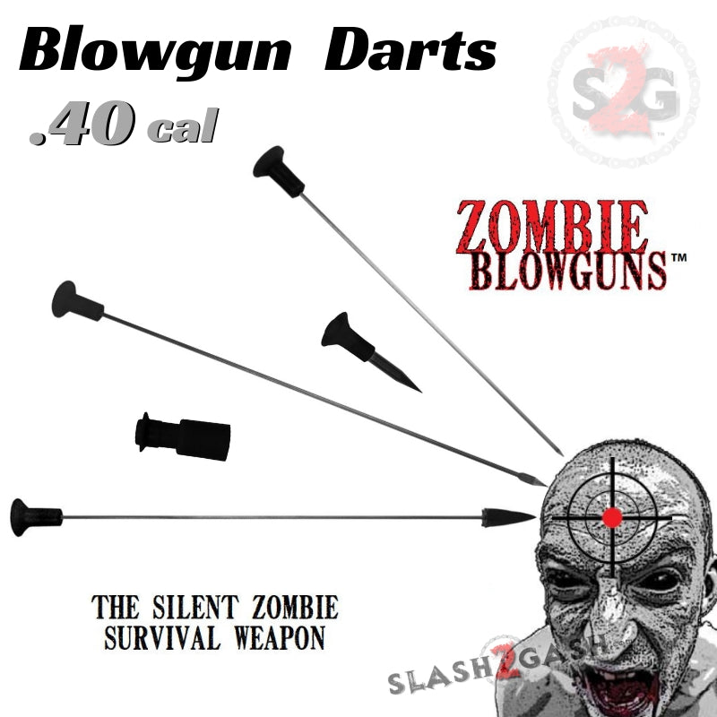 Zombie Blowgun Darts .40 Caliber - 5 Styles x25 count/pcs Blowgun Darts/Accessories - Tophatter Daily Deals