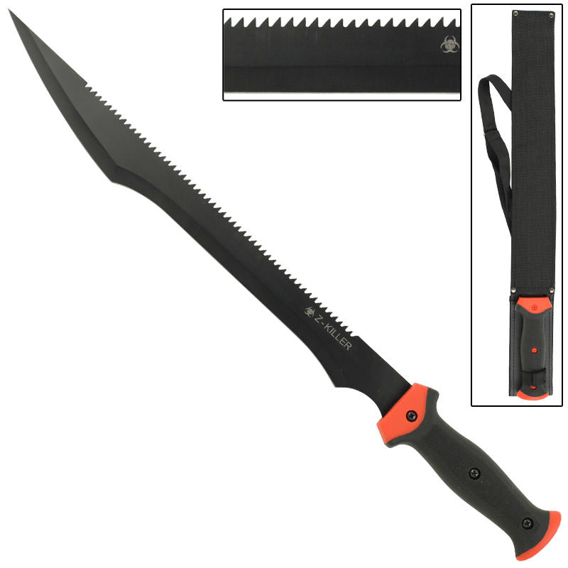 Zombie Killer Apocalypse Full Tang Ninja Sword Collectible Weapons - Tophatter Daily Deals
