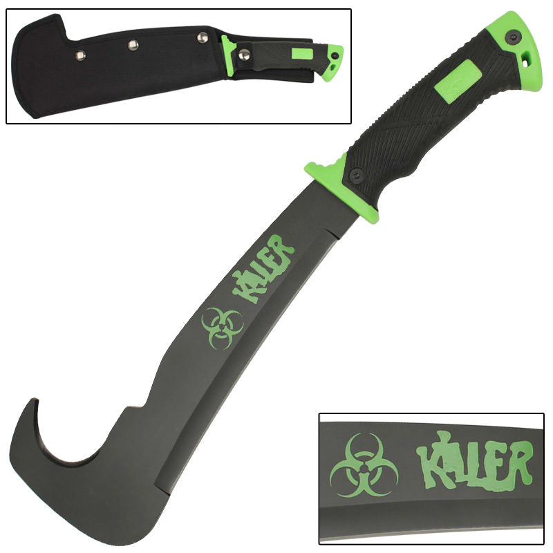 Zombie Killer Danger Coming Bill Hook Machete - TOPHATTER'S ARMORY DEALS Collectible Weapons - Tophatter Daily Deals