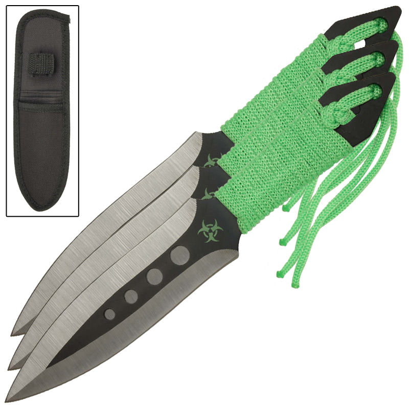 Zombie Killer Demon Knight Three-Piece Throwing Knives - TOPHATTER'S ARMORY DEALS Collectible Weapons - Tophatter Daily Deals