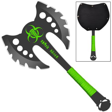 Zombie Killer Recon Double Headed Throwing Practice Hatchet Axe Collectible Weapons - Tophatter Daily Deals