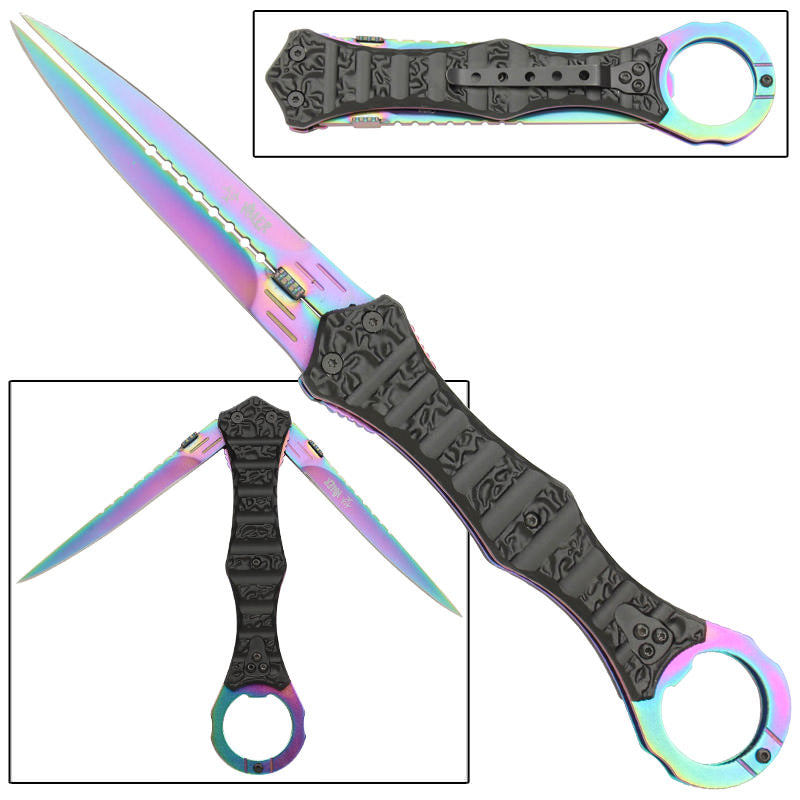 Zombie Killer The Remnants Double Bladed Liner Lock Knife Collectible Weapons - Tophatter Daily Deals