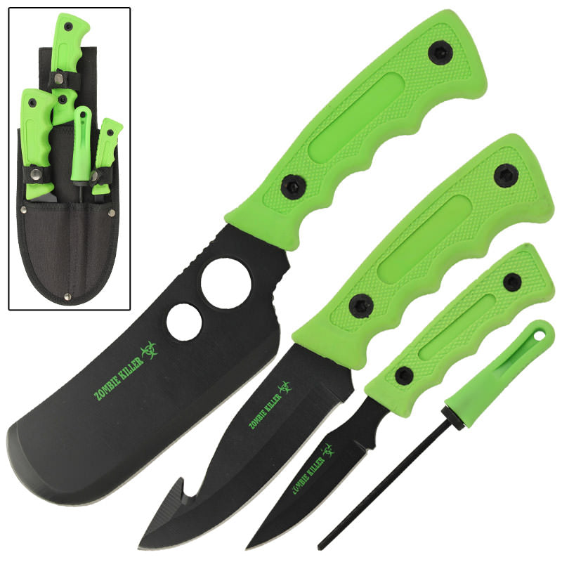 4 Pcs Zombie Killer Wild Game Hunting Kit Collectible Weapons - Tophatter Daily Deals