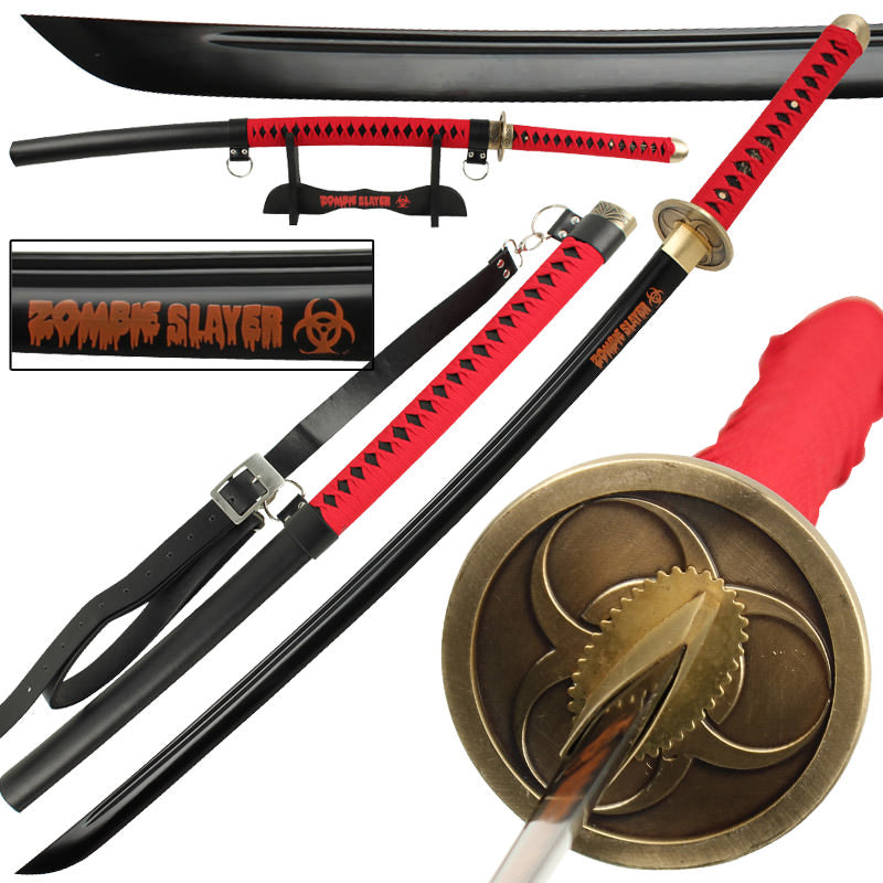 Zombie Slayer High Carbon Steel Full Tang Katana Sword Collectible Weapons - Tophatter Daily Deals