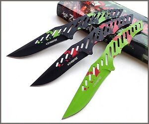 9" Throwing Knife Set 3 PC Blood Splatter Thrower Knives Z-Hunter Knife-Thrower - Tophatter Daily Deals