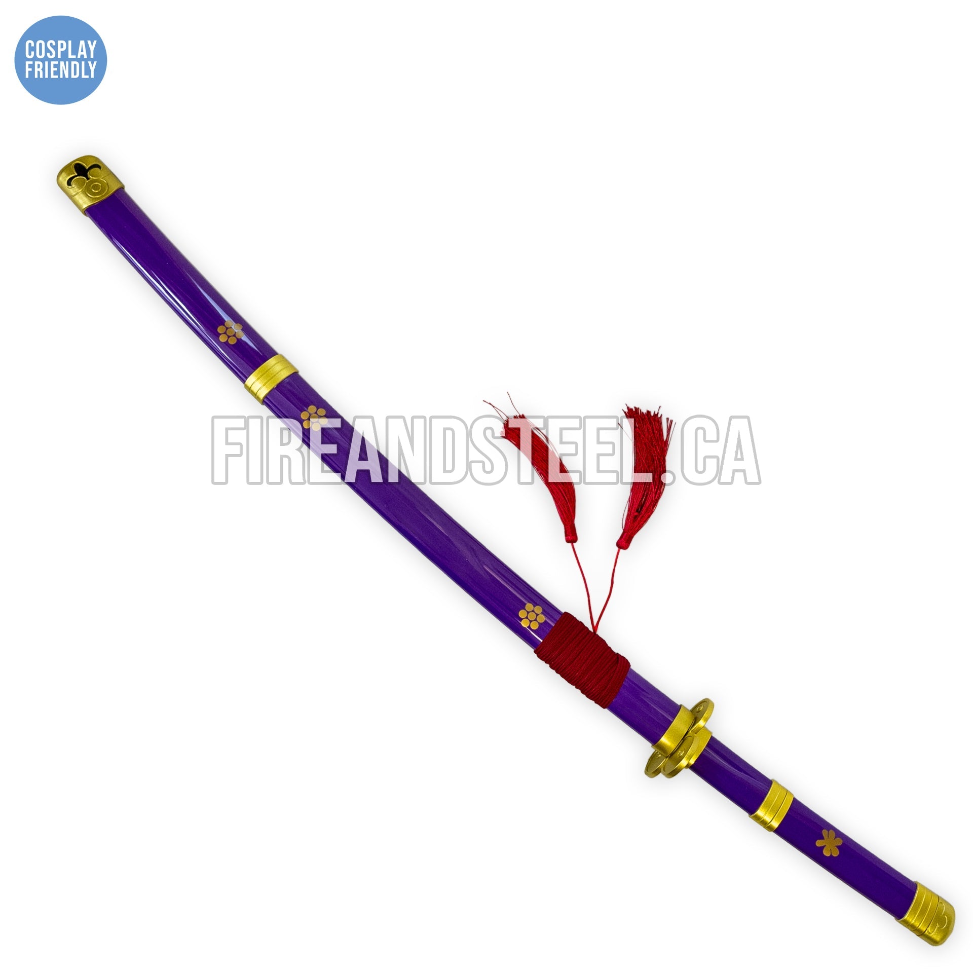 Roronoa Zoro's Purple "Enma" Katana (Wood) Anime Sword - Tophatter Daily Deals
